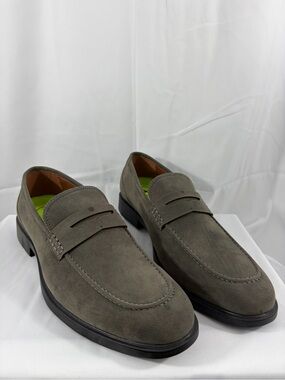 NWT Vance Co Men's Size 11.5 Gray Suede Penny Loafers